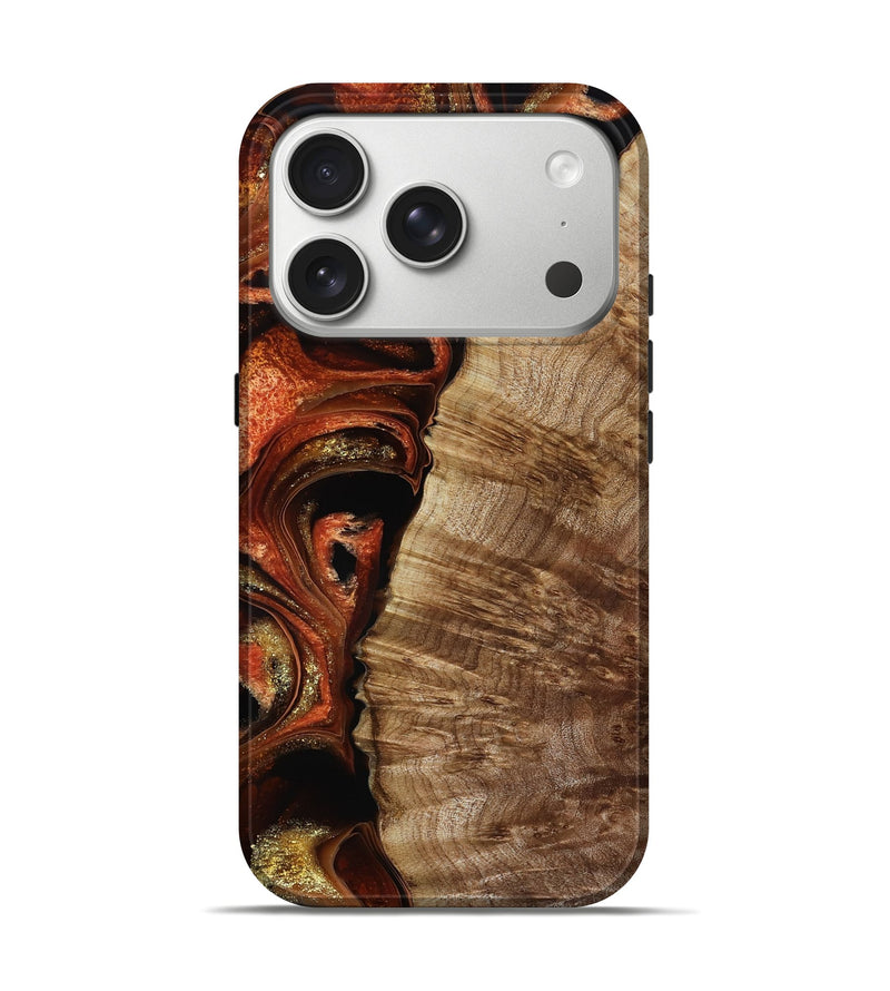iPhone 17 Pro Wood Live Edge Phone Case - Harland (Red, 800526)