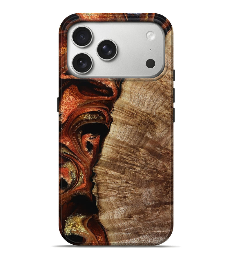iPhone 17 Pro Max Wood Live Edge Phone Case - Harland (Red, 800526)