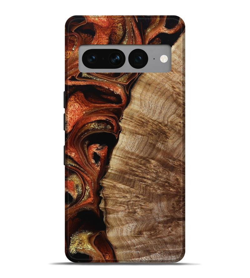 Pixel 7 Pro Wood Live Edge Phone Case - Harland (Red, 800526)