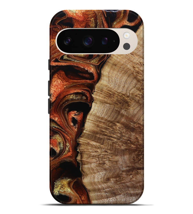 Pixel 9 Pro XL Wood Live Edge Phone Case - Harland (Red, 800526)