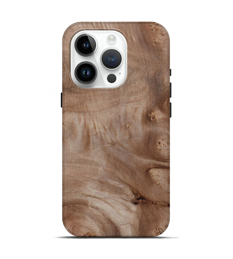 iPhone 15 Pro Wood Live Edge Phone Case - Yasmine (Wood Burl, 800527)
