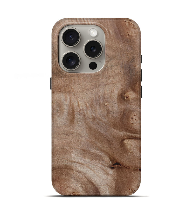iPhone 16 Pro Wood Live Edge Phone Case - Yasmine (Wood Burl, 800527)