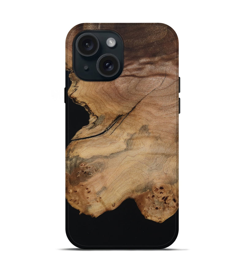 iPhone 15 Wood Live Edge Phone Case - Andy (Wood Burl, 800530)