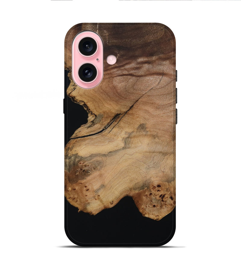 iPhone 16 Wood Live Edge Phone Case - Andy (Wood Burl, 800530)