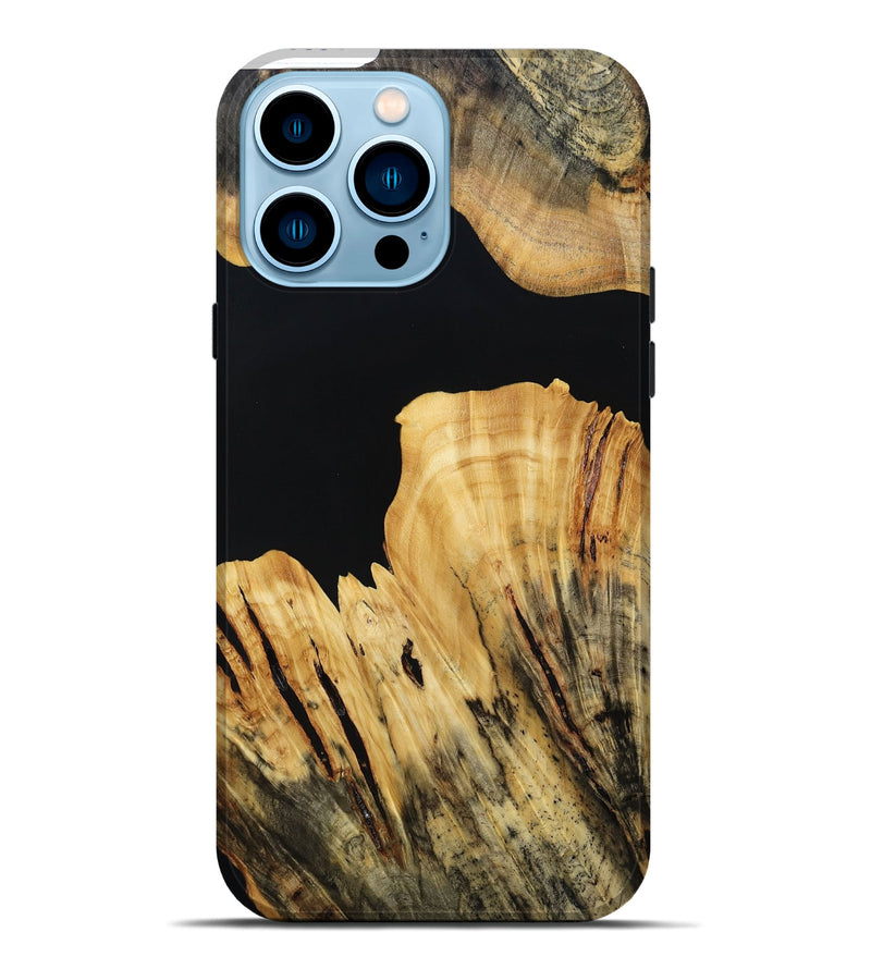 iPhone 14 Pro Max Wood Live Edge Phone Case - Kaci (Wood Burl, 800531)