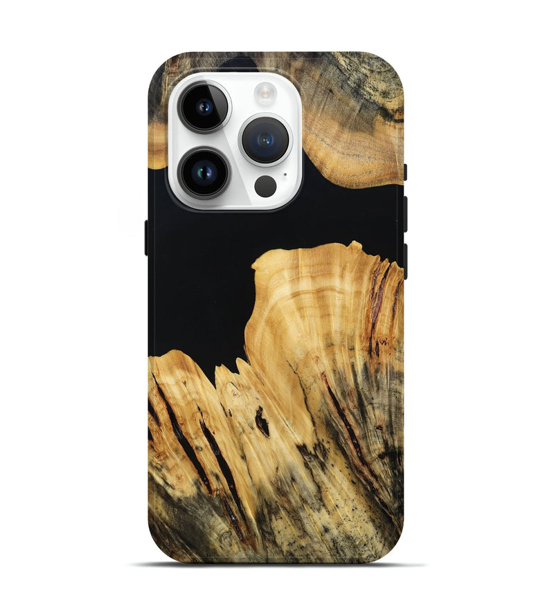 iPhone 15 Pro Wood Live Edge Phone Case - Kaci (Wood Burl, 800531)