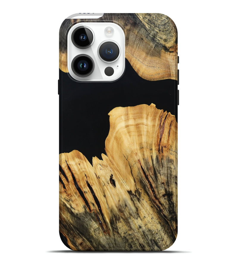 iPhone 15 Pro Max Wood Live Edge Phone Case - Kaci (Wood Burl, 800531)