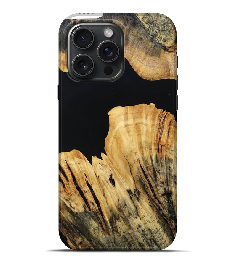 iPhone 16 Pro Max Wood Live Edge Phone Case - Kaci (Wood Burl, 800531)