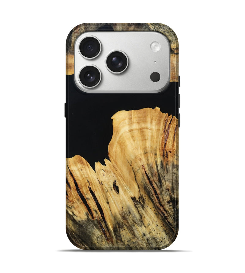 iPhone 17 Pro Wood Live Edge Phone Case - Kaci (Wood Burl, 800531)