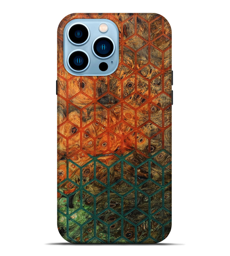 iPhone 14 Pro Max Wood Live Edge Phone Case - Erika (Pattern, 800533)