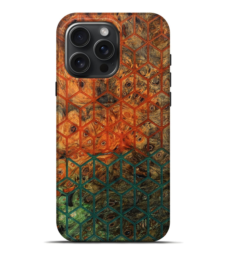 iPhone 16 Pro Max Wood Live Edge Phone Case - Erika (Pattern, 800533)