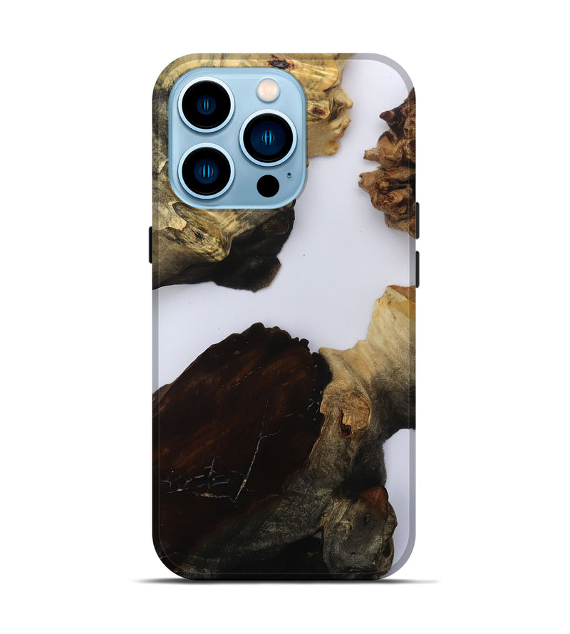 iPhone 14 Pro Wood Live Edge Phone Case - Kenzo (Clear, 800534)