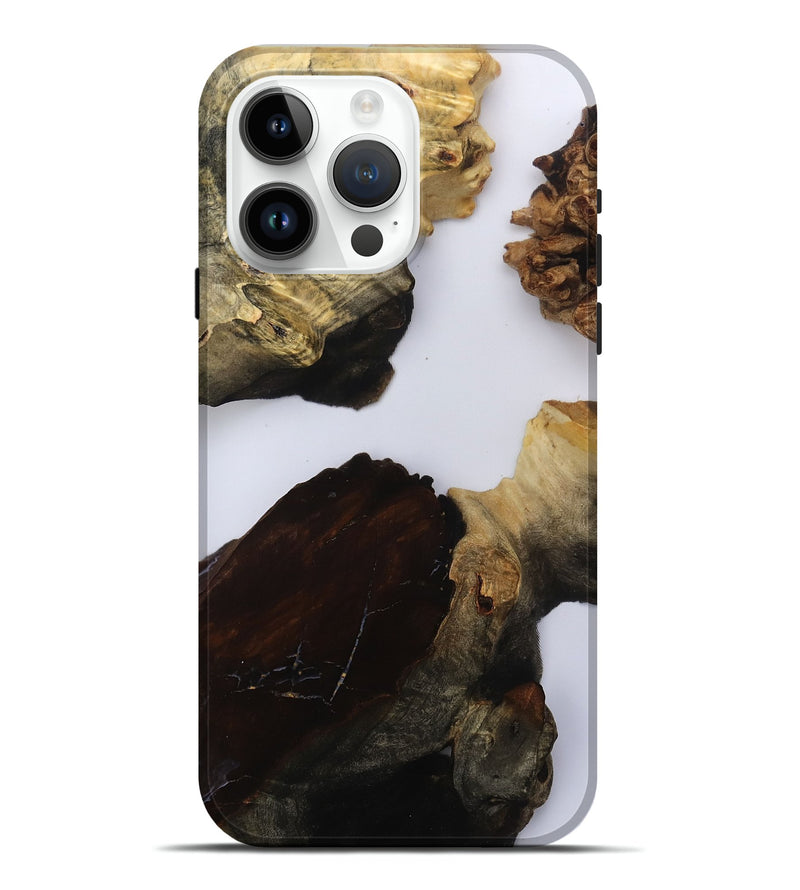 iPhone 15 Pro Max Wood Live Edge Phone Case - Kenzo (Clear, 800534)