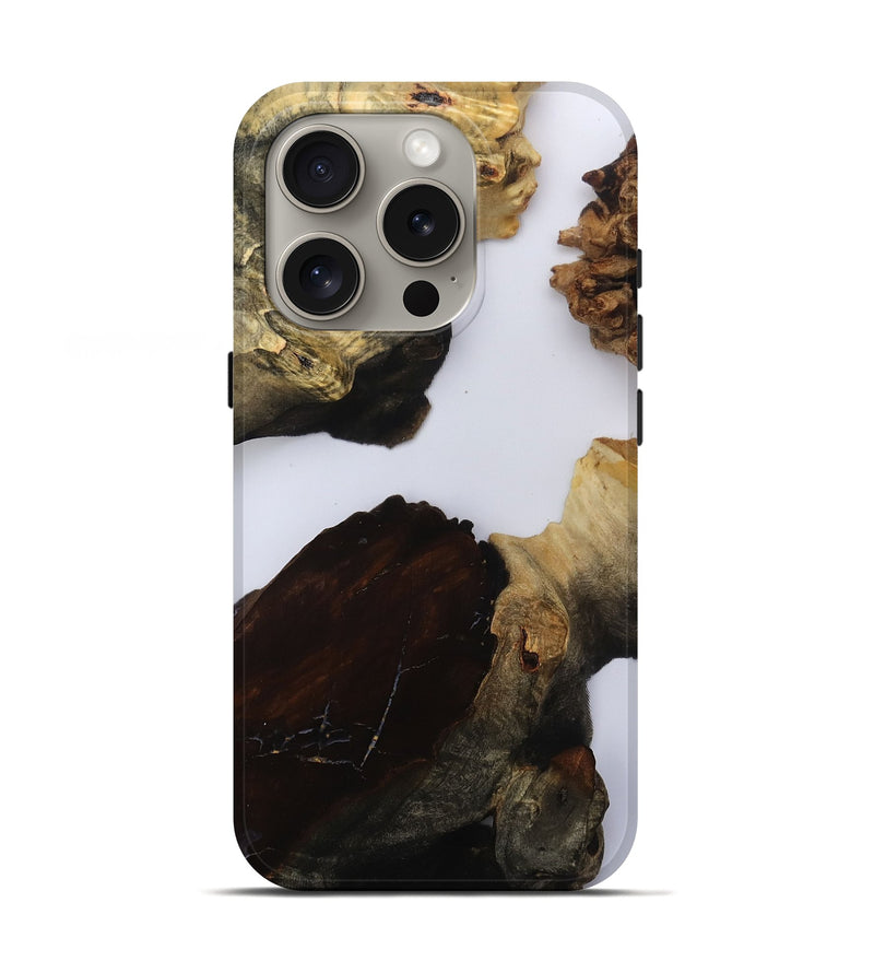 iPhone 16 Pro Wood Live Edge Phone Case - Kenzo (Clear, 800534)