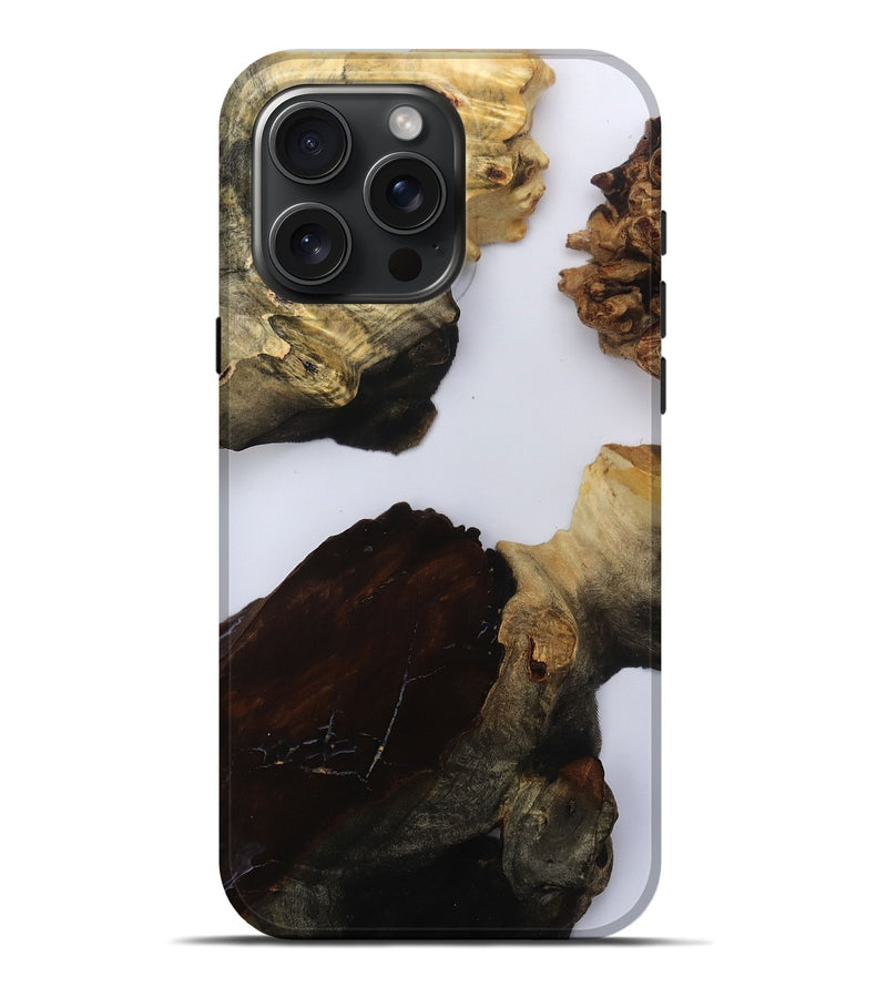iPhone 16 Pro Max Wood Live Edge Phone Case - Kenzo (Clear, 800534)