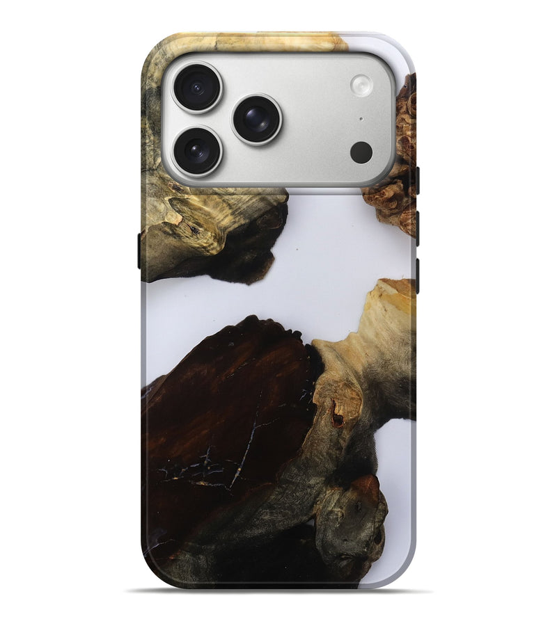 iPhone 17 Pro Max Wood Live Edge Phone Case - Kenzo (Clear, 800534)