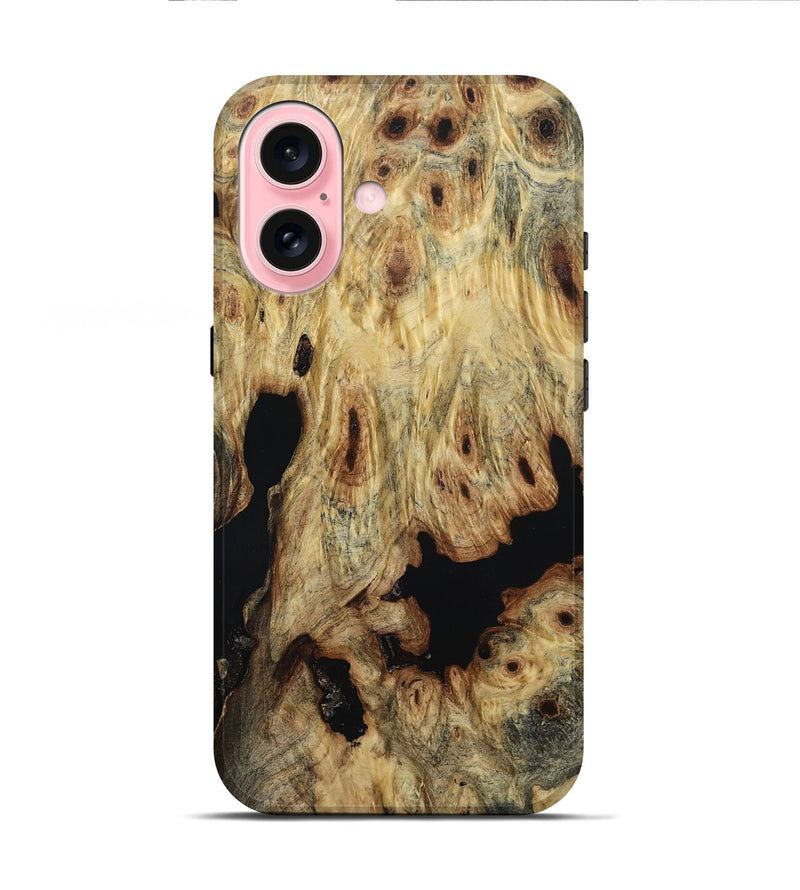 iPhone 16 Wood Live Edge Phone Case - Braylon (Wood Burl, 800535)