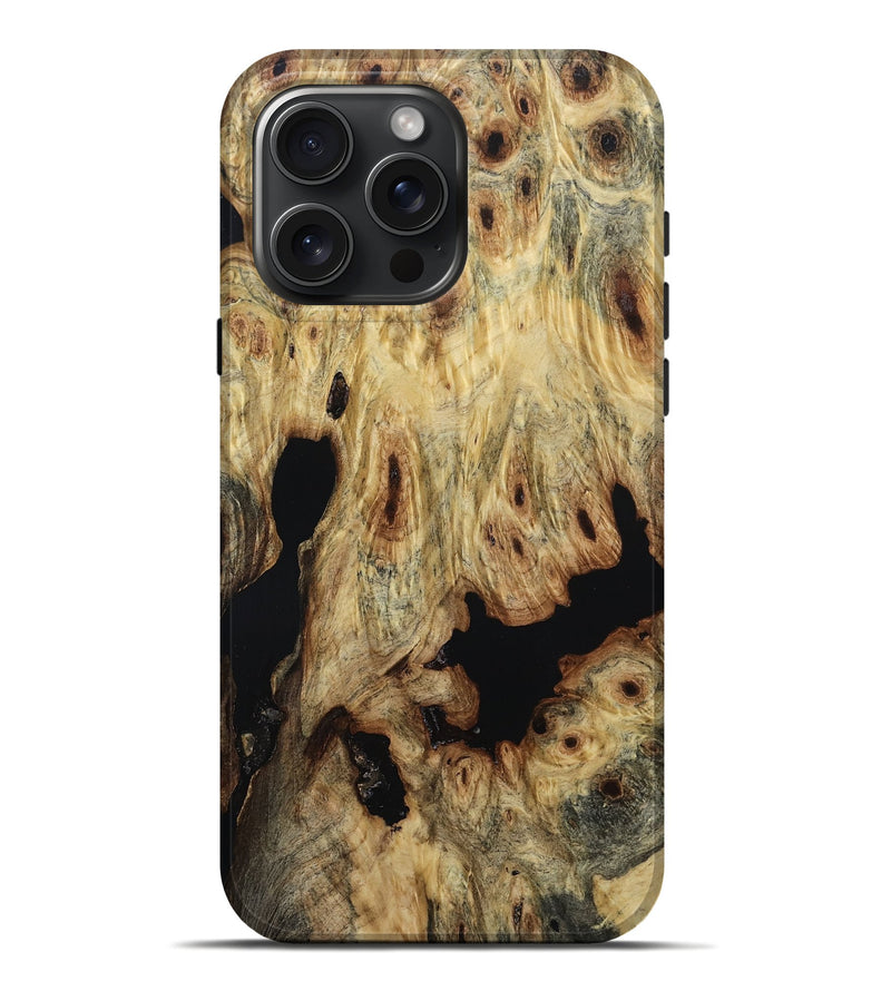 iPhone 16 Pro Max Wood Live Edge Phone Case - Braylon (Wood Burl, 800535)