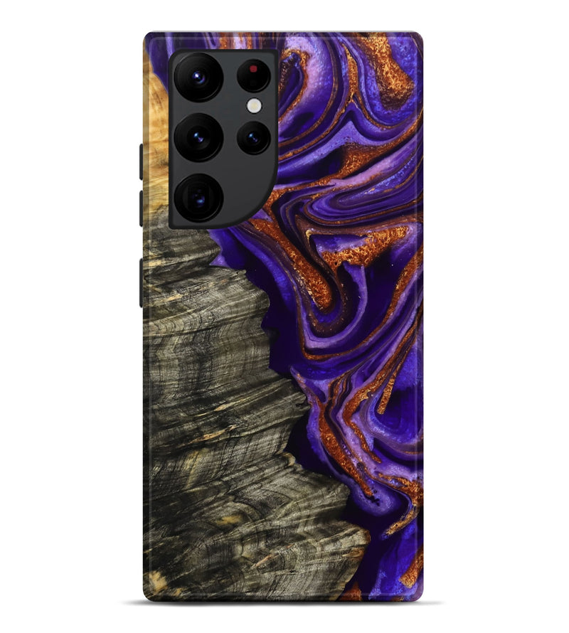 Galaxy S22 Ultra Wood Live Edge Phone Case - Jerilyn (Purple, 800537)