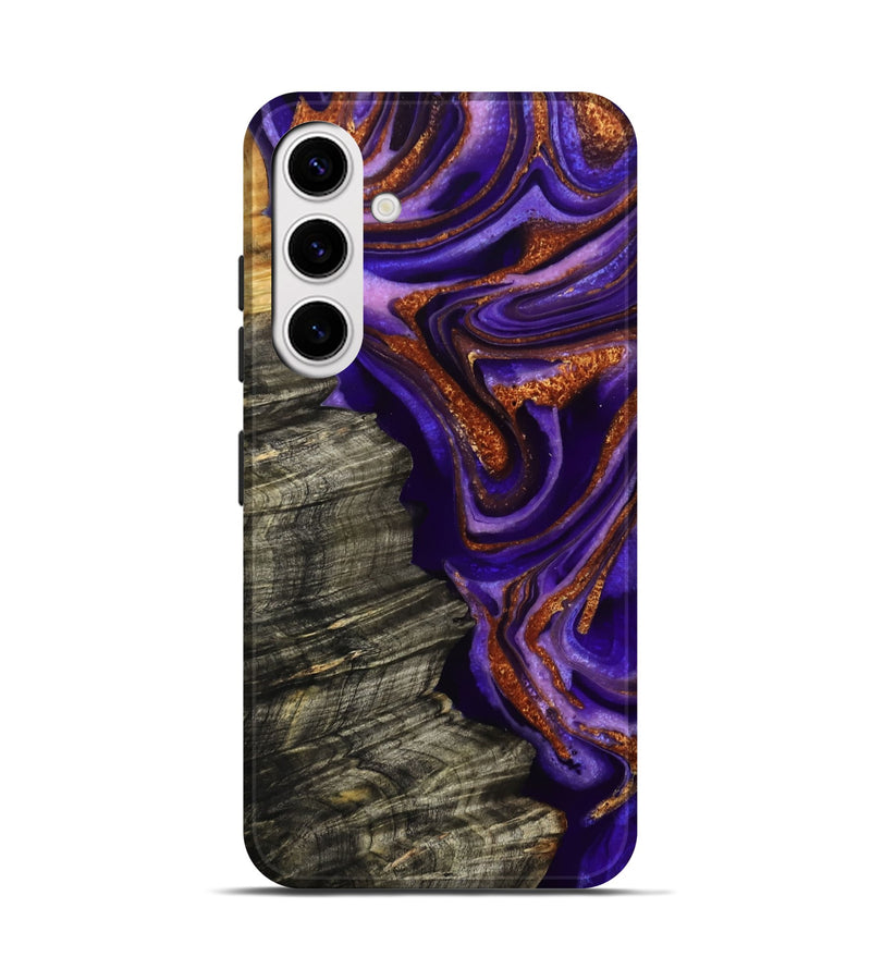 Galaxy S25 Wood Live Edge Phone Case - Jerilyn (Purple, 800537)