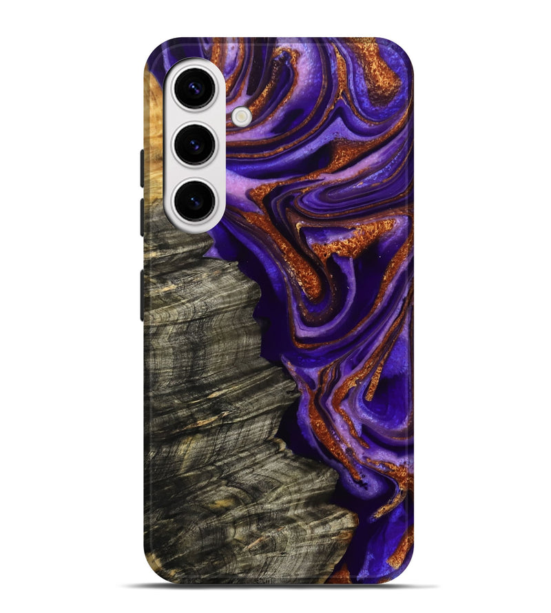 Galaxy S25 Plus Wood Live Edge Phone Case - Jerilyn (Purple, 800537)