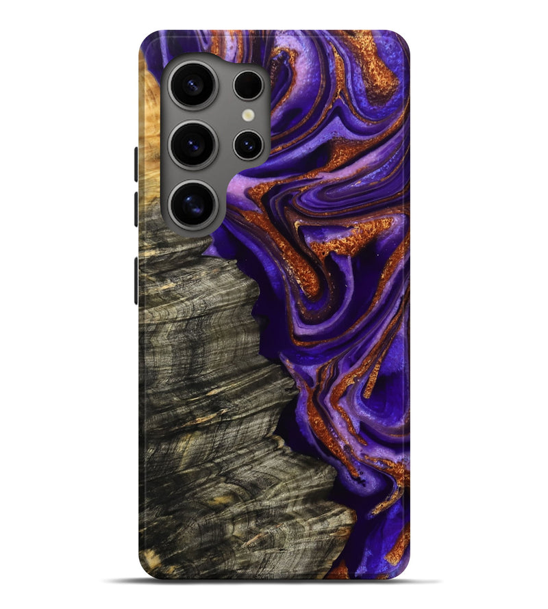 Galaxy S25 Ultra Wood Live Edge Phone Case - Jerilyn (Purple, 800537)