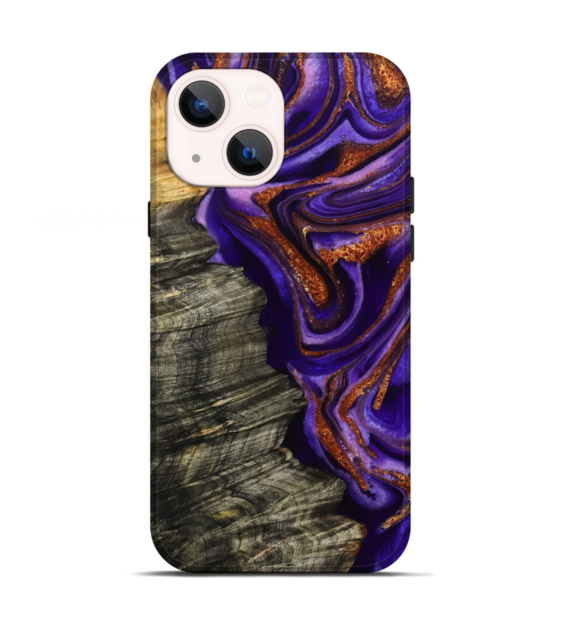 iPhone 13 Wood Live Edge Phone Case - Jerilyn (Purple, 800537)