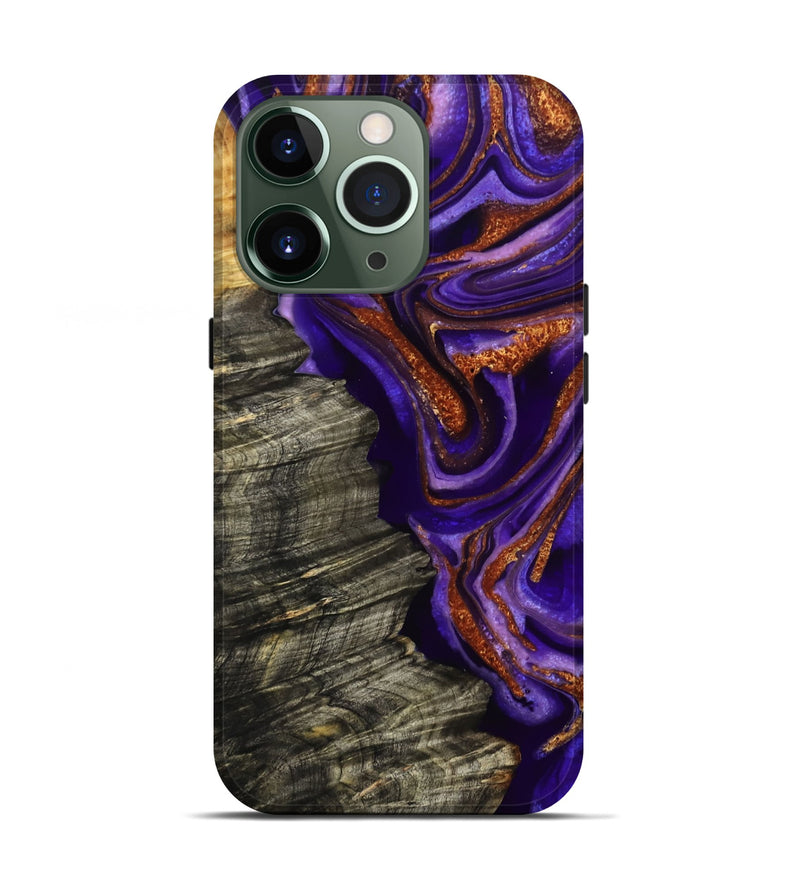 iPhone 13 Pro Wood Live Edge Phone Case - Jerilyn (Purple, 800537)