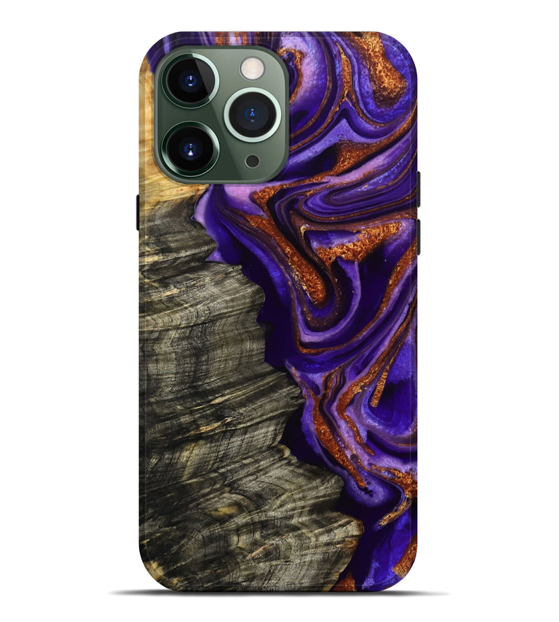 iPhone 13 Pro Max Wood Live Edge Phone Case - Jerilyn (Purple, 800537)