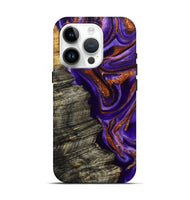 iPhone 15 Pro Wood Live Edge Phone Case - Jerilyn (Purple, 800537)