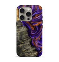 iPhone 16 Pro Wood Live Edge Phone Case - Jerilyn (Purple, 800537)