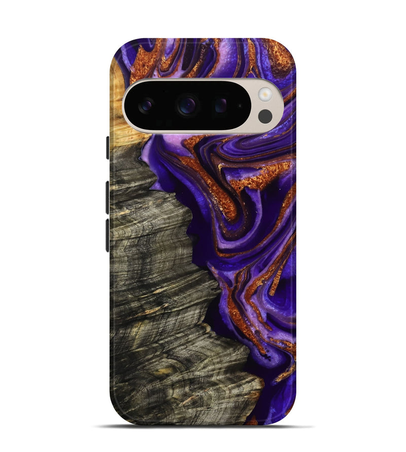 Pixel 10 Pro Wood Live Edge Phone Case - Jerilyn (Purple, 800537)