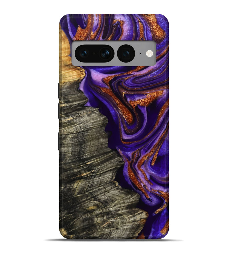 Pixel 7 Pro Wood Live Edge Phone Case - Jerilyn (Purple, 800537)