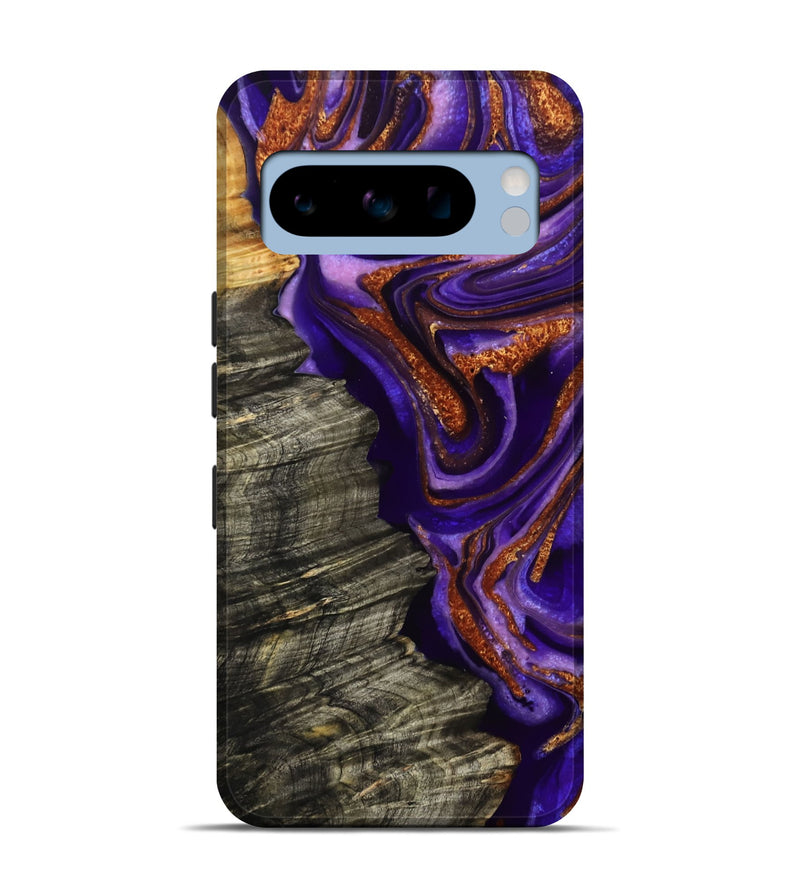 Pixel 8 Pro Wood Live Edge Phone Case - Jerilyn (Purple, 800537)