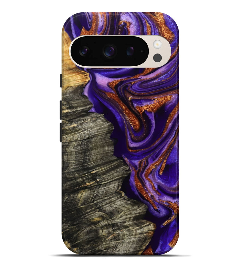 Pixel 9 Pro XL Wood Live Edge Phone Case - Jerilyn (Purple, 800537)