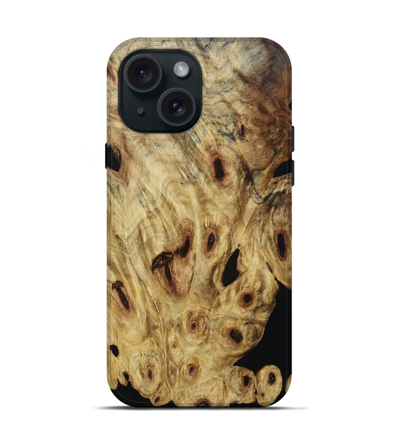 iPhone 15 Wood Live Edge Phone Case - Asaiah (Wood Burl, 800538)