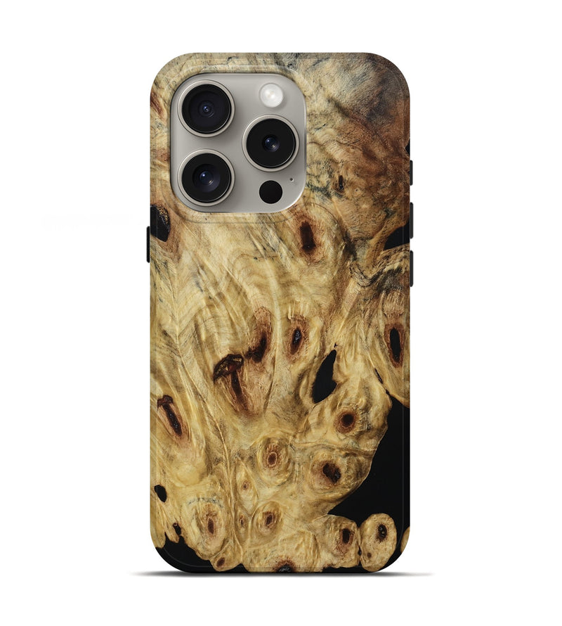 iPhone 16 Pro Wood Live Edge Phone Case - Asaiah (Wood Burl, 800538)