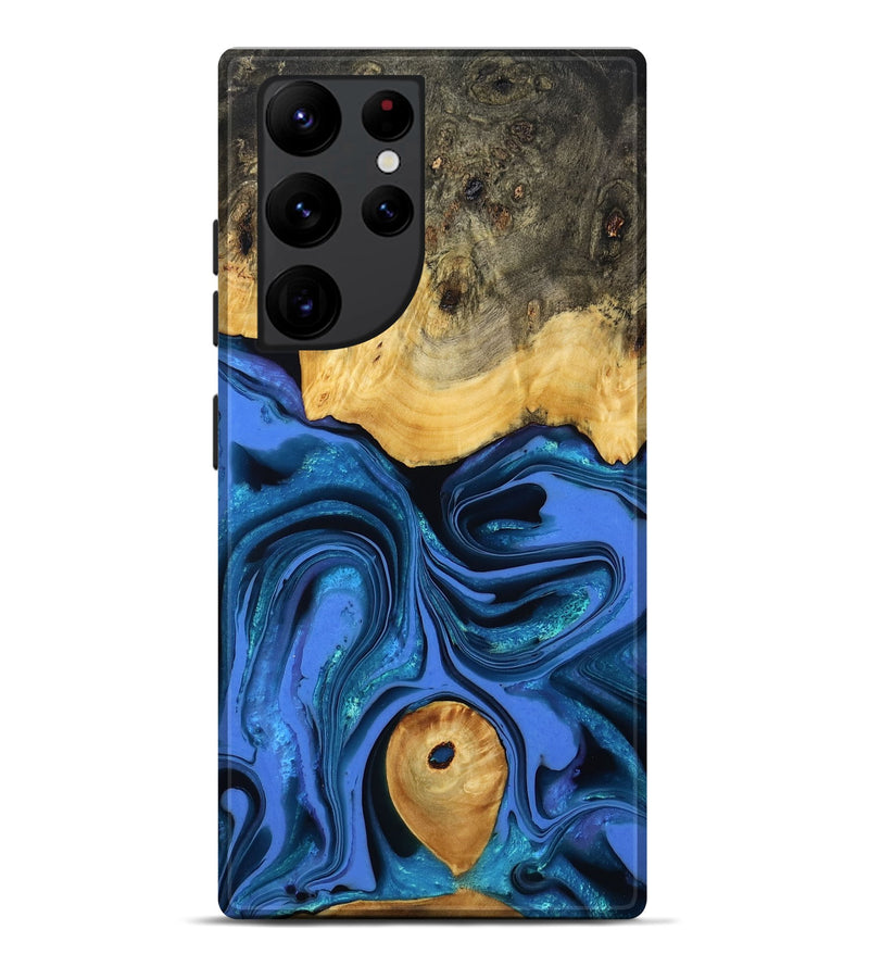 Galaxy S22 Ultra Wood Live Edge Phone Case - Adler (Blue, 800540)