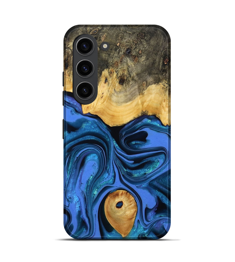 Galaxy S23 Wood Live Edge Phone Case - Adler (Blue, 800540)