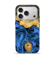 iPhone 17 Pro Wood Live Edge Phone Case - Adler (Blue, 800540)