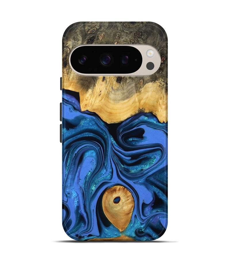 Pixel 10 Pro Wood Live Edge Phone Case - Adler (Blue, 800540)
