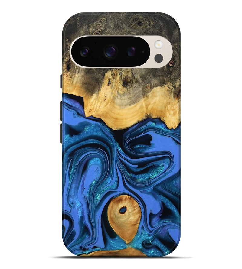 Pixel 10 Pro XL Wood Live Edge Phone Case - Adler (Blue, 800540)