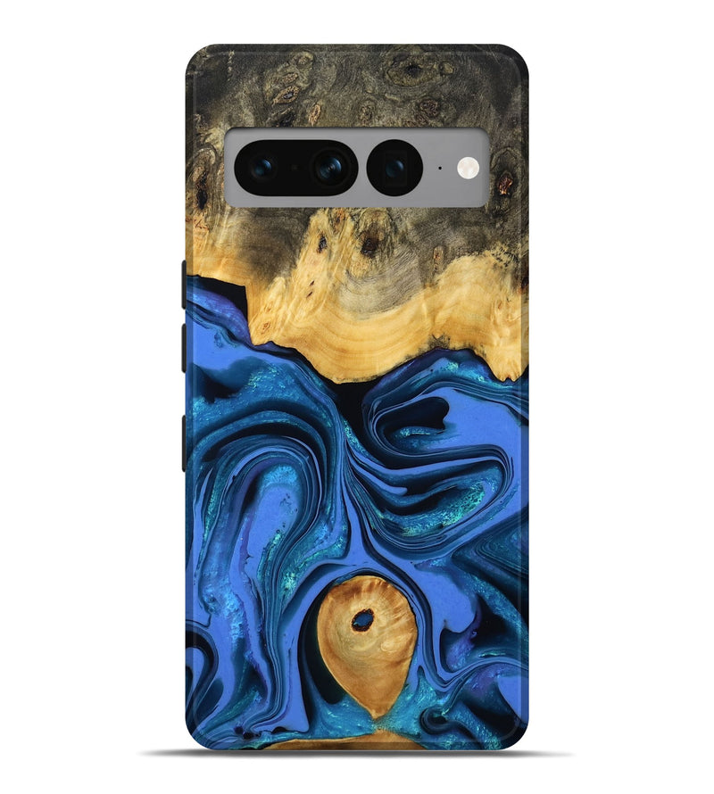 Pixel 7 Pro Wood Live Edge Phone Case - Adler (Blue, 800540)