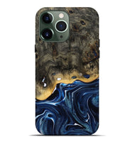 iPhone 13 Pro Max Wood Live Edge Phone Case - Leona (Blue, 800541)