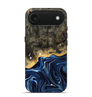 iPhone 17 Air Wood Live Edge Phone Case - Leona (Blue, 800541)