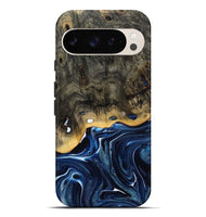 Pixel 9 Pro XL Wood Live Edge Phone Case - Leona (Blue, 800541)