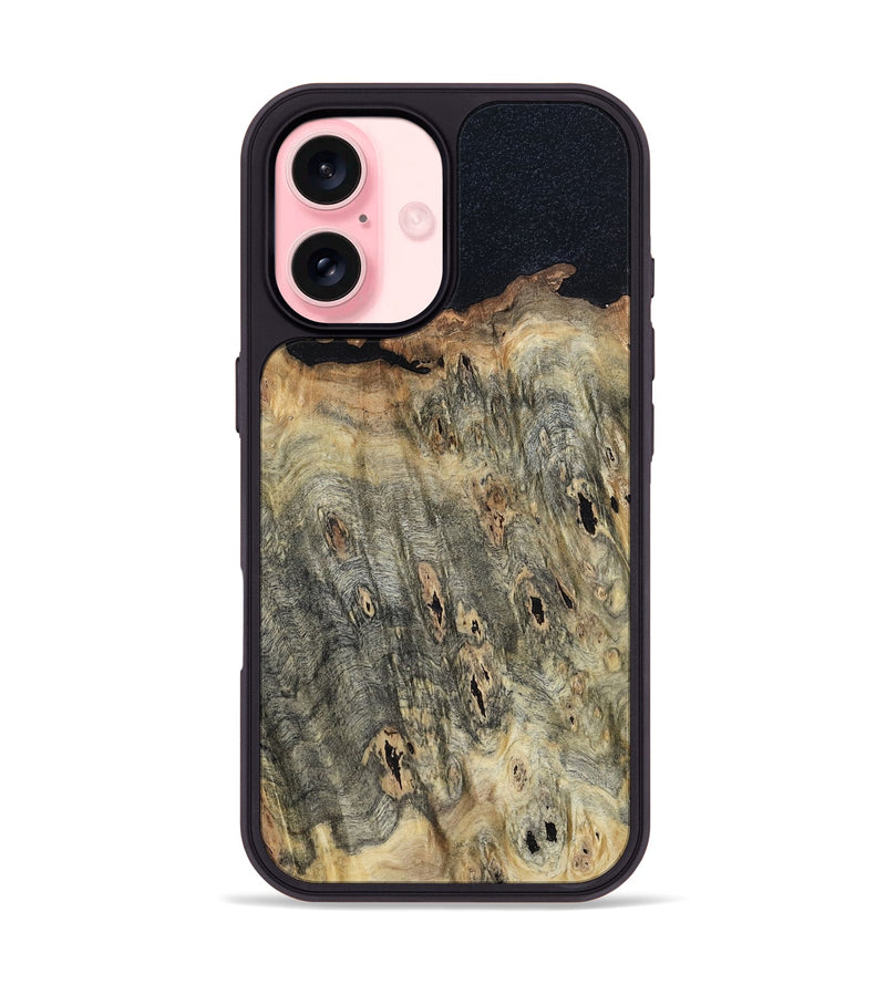 iPhone 16 Wood Phone Case - Edd (Wood Burl, 800546)