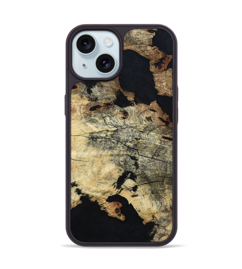 iPhone 15 Wood Phone Case - Mariel (Wood Burl, 800551)