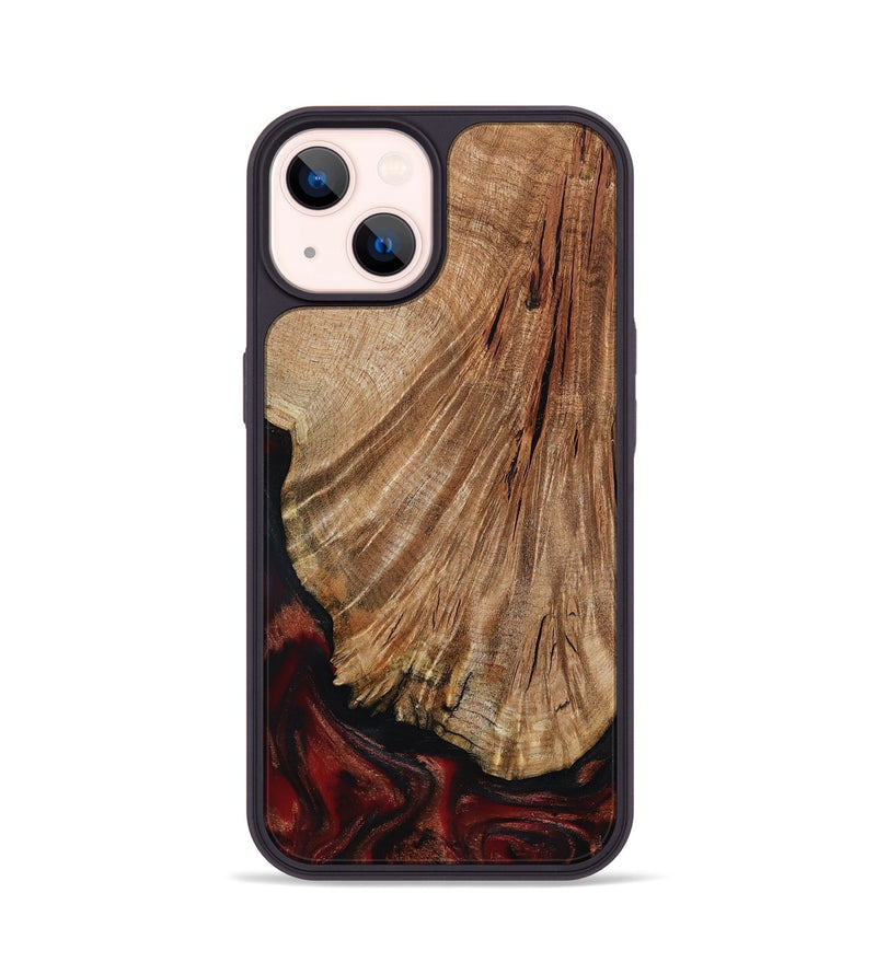 iPhone 14 Wood Phone Case - Joselin (Red, 800553)