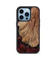 iPhone 14 Pro Wood Phone Case - Joselin (Red, 800553)